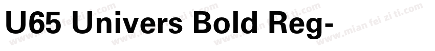 U65 Univers Bold Reg字体转换